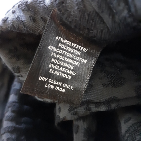 NWT Lafayette 148 Black Textured Downtown Pants - Picture 7 of 8